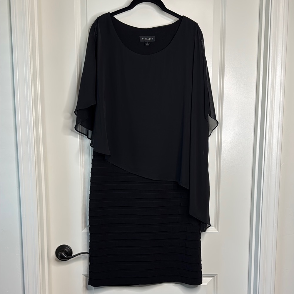 Black Overlay Dress by Scarlett